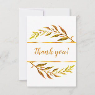 Business thank you with watercolor flowers card