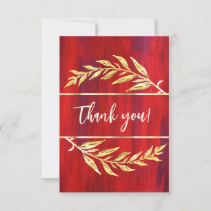 Business thank you with watercolor flowers card