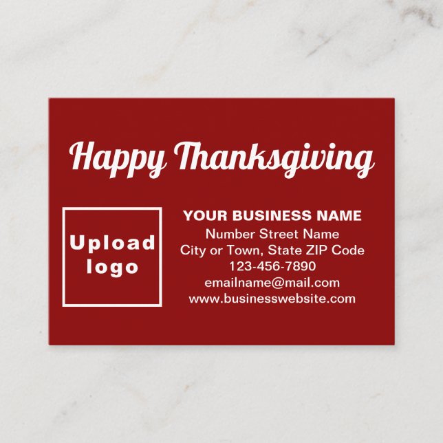 Business Thanksgiving Greeting on Red Enclosure Card (Front)