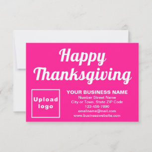 Business Thanksgiving Small Pink Flat Card