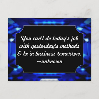 Business Tomorrow Postcard - Inspirational Quote