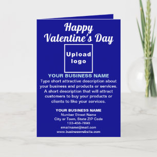 Business Valentine Blue Folded Greeting Card