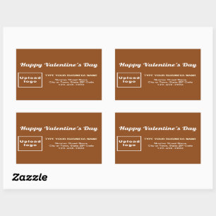 Business Valentine Greeting on Brown Sticker