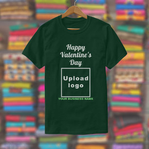 Business Valentine Greeting on Deep Forest Green T-Shirt