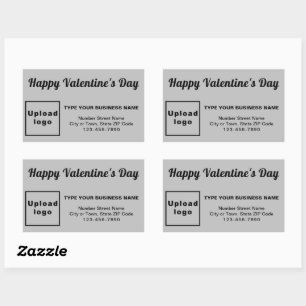 Business Valentine Greeting on Grey Sticker