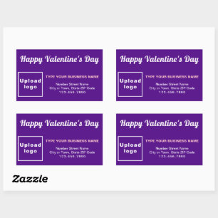 Business Valentine Greeting on Purple Sticker