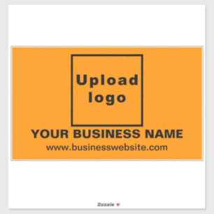 Business Website on Orange Large Rectangle Vinyl