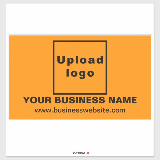 Business Website on Orange Large Rectangle Vinyl (Sheet)