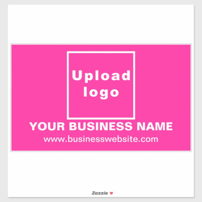 Business Website on Pink Large Rectangle Vinyl (Sheet)