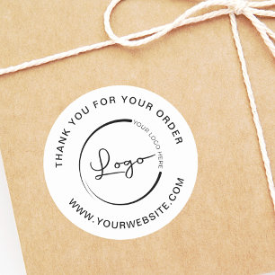 Business Website Template Thank you Classic Round Sticker