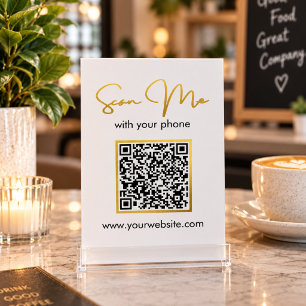 Business Wedding QR Code Table Card