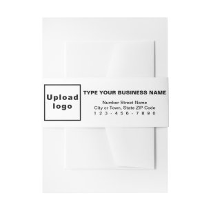 Business White Portrait Format Invitation Belly Band