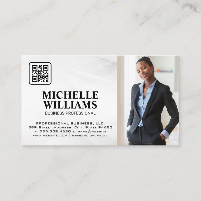 Business Woman | Quick Response Code Card (Front)