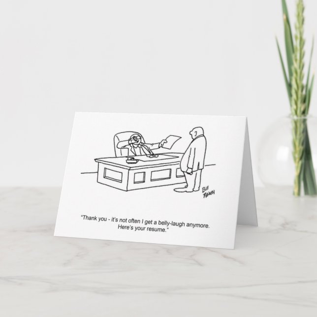 Business Workplace Humour Greeting Card (Front)