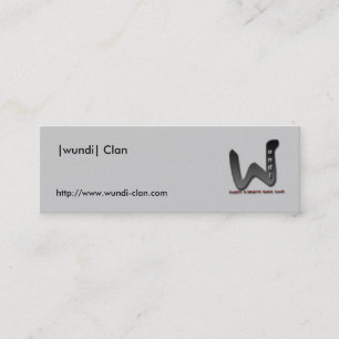 business  wundi  Clan, http://www.wundi-clan.com Mini Business Card