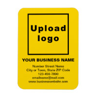Business Yellow Flexible Photo Magnet