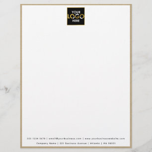 Business Your Logo Here Simple Modern Rustic Kraft Letterhead