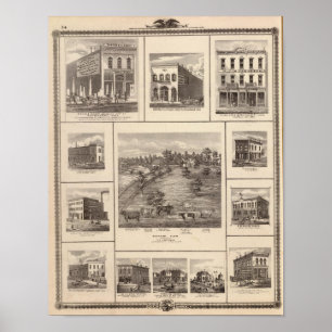 Businesses in Charles City, Davenport Poster