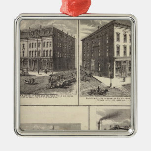 Businesses in East Des Moines and Des Moines, Iowa Metal Ornament