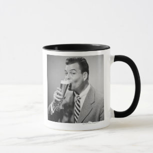 Businessman Drinking Beer Mug