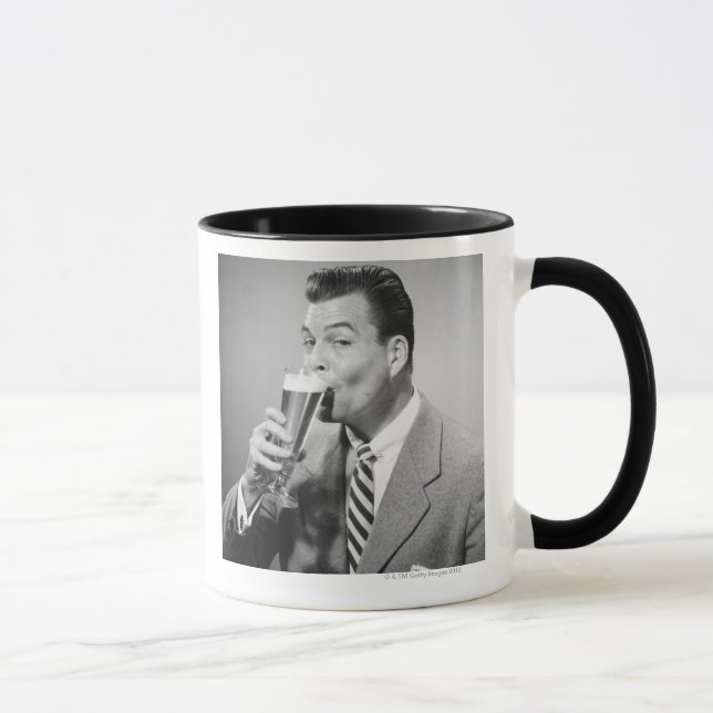 Businessman Drinking Beer Mug (Right)