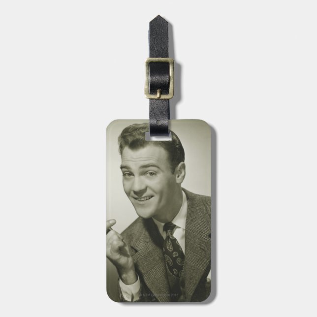 Businessman Luggage Tag (Front Vertical)