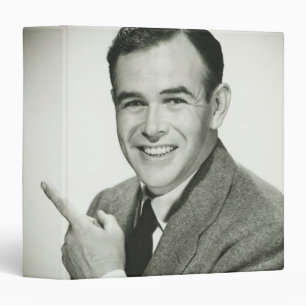 Businessman Pointing Binder