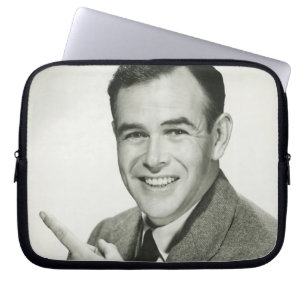 Businessman Pointing Laptop Sleeve