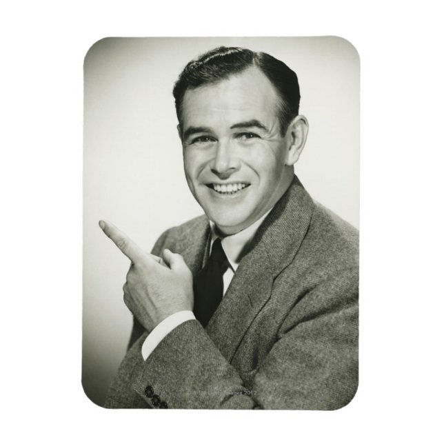 Businessman Pointing Magnet (Vertical)