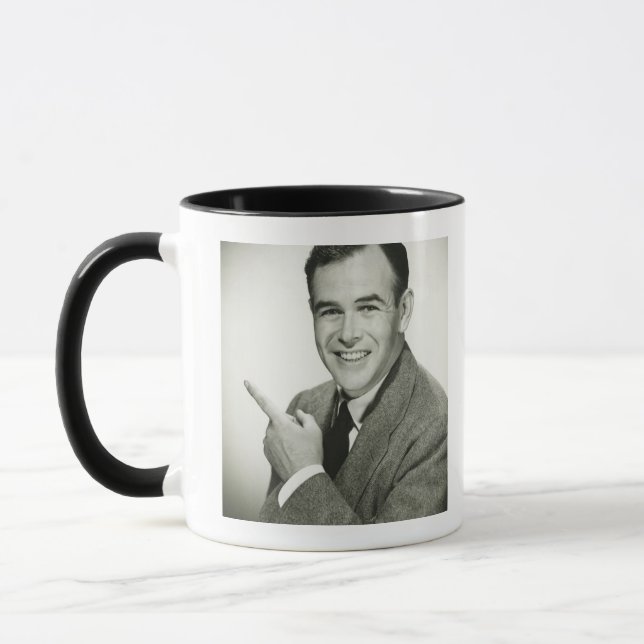 Businessman Pointing Mug (Left)