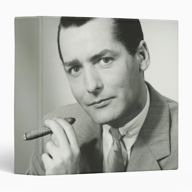Businessman Smoking Cigar Binder (Front/Spine)