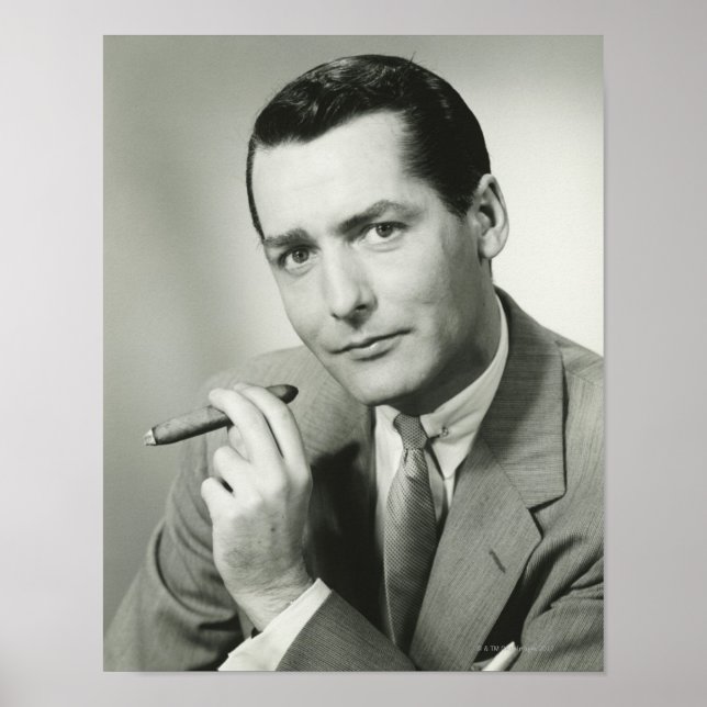 Businessman Smoking Cigar Poster (Front)