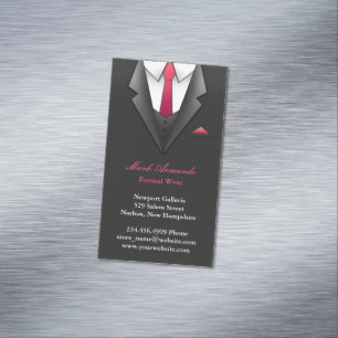 Businessman Suit Magnetic Business Card