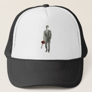 Businessman with Chain Saw Trucker Hat