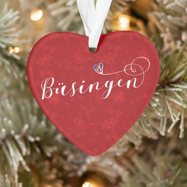 Büsingen Flag Heart, Büsingen am Hochrhein Ornament (Tree)