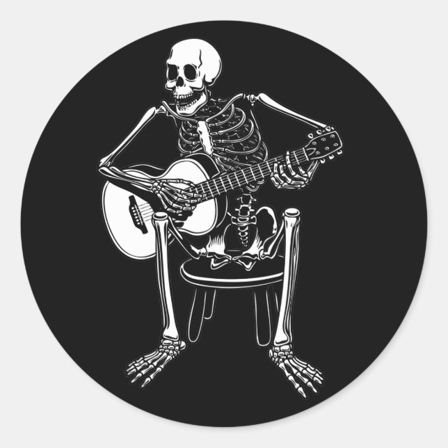Busker Bones Classic Round Sticker (Front)