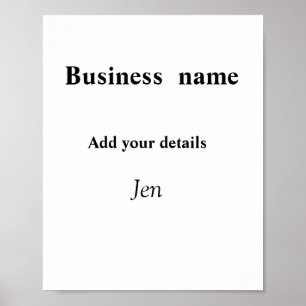 bussiness add your name text image editable invita poster
