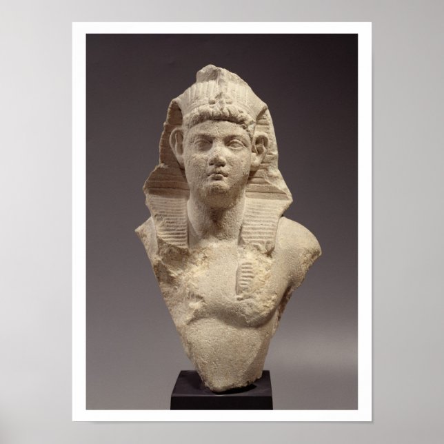 Bust of a Roman Emperor as a pharaoh (marble) Poster (Front)
