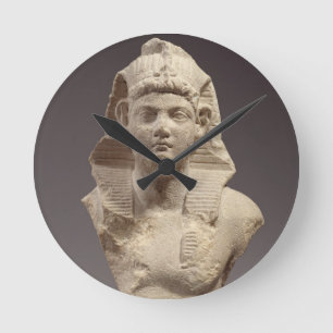 Bust of a Roman Emperor as a pharaoh (marble) Round Clock