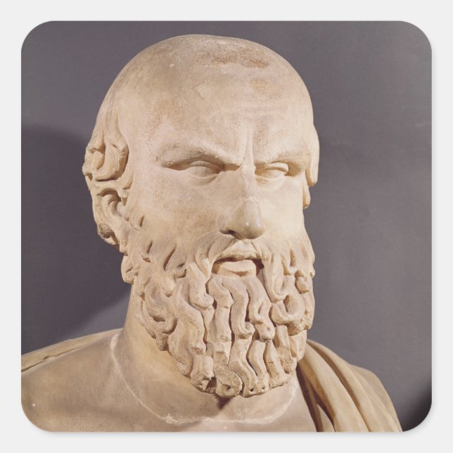 Bust of Aeschylus Square Sticker (Front)