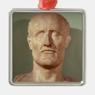 Bust of Alcibiades Metal Ornament