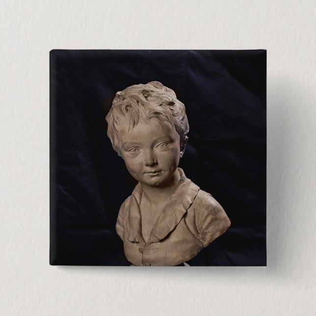 Bust of Alexandre Brongniart 2 Inch Square Button (Front)