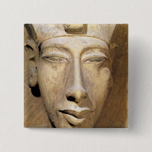 Bust of Amenophis IV from the Temple of Amun 2 Inch Square Button