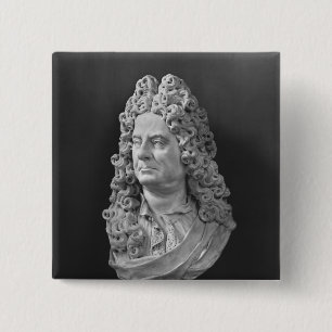 Bust of Antoine Coypel 2 Inch Square Button