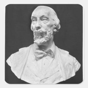 Bust of Auguste Vacquerie Square Sticker