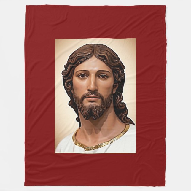 BUST OF CHRIST THE SAVIOR by MICHELANGELO 2026___ Fleece Blanket (Front)