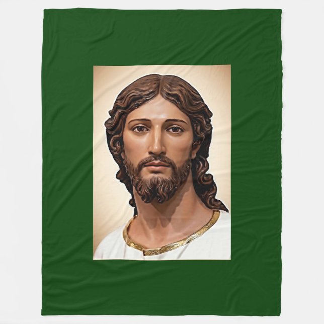 BUST OF CHRIST THE SAVIOR by MICHELANGELO 2026___ Fleece Blanket (Front)