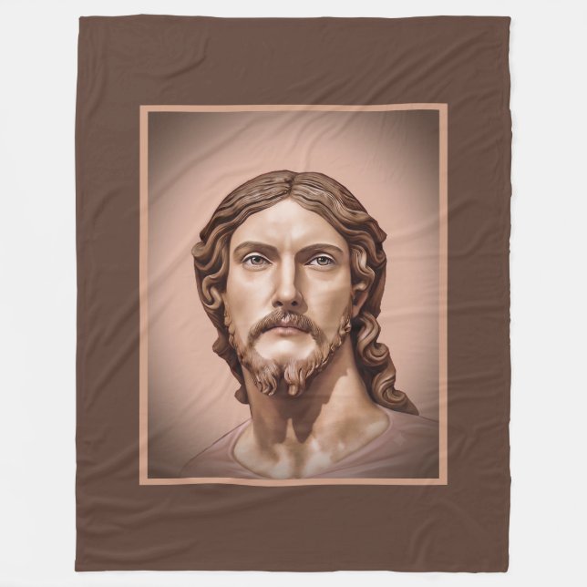 BUST OF CHRIST THE SAVIOR by MICHELANGELO 2026__ Fleece Blanket (Front)