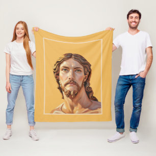 BUST OF CHRIST THE SAVIOR by MICHELANGELO 2026 Fleece Blanket