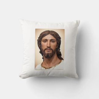 BUST OF CHRIST THE SAVIOR by MICHELANGELO 2026___ Throw Pillow